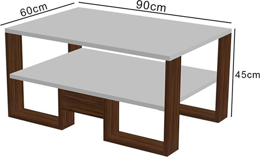 Modern Center Table High Gloss 60x90cm with Storage