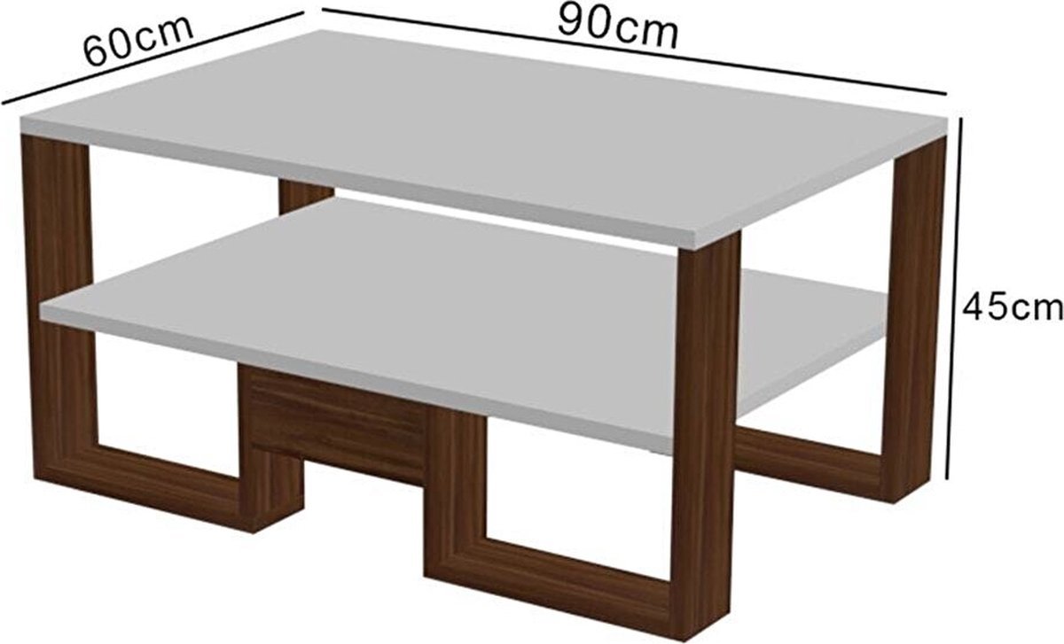 Modern Center Table High Gloss 60x90cm with Storage