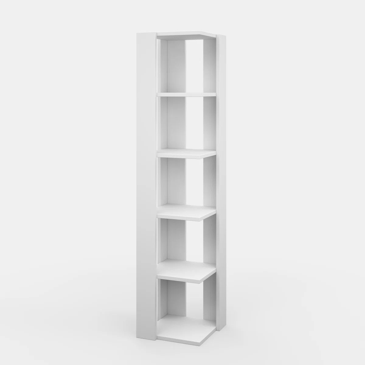Luxury Corner Bookcase – Premium | White, Custom
