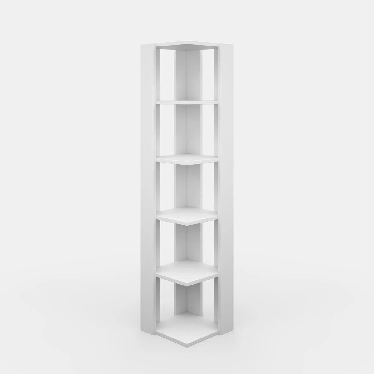 Luxury Corner Bookcase – Premium | White, Custom