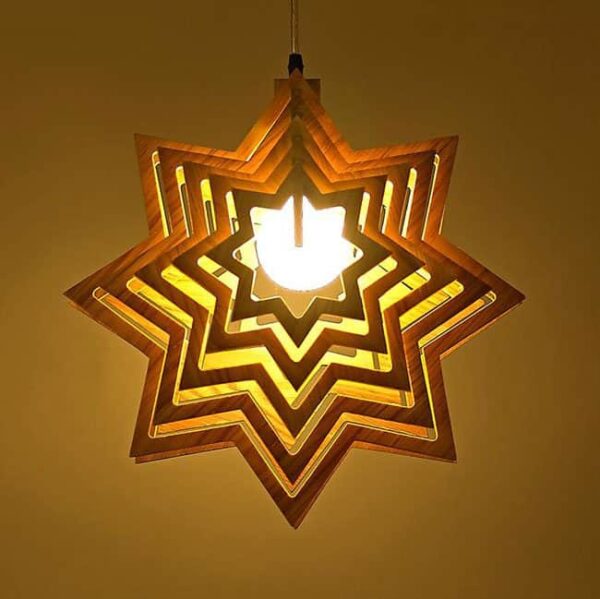 Starry Starry Light | Wooden Start Lamp