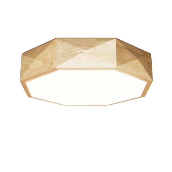 Wooden Geometry Octagon Ceiling Lamp