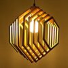 Hexagonal Cage Encasement Lamp | Wooden Lamp