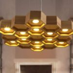 Honeycomb Hanging Lamp | Wooden Lamp
