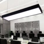 Wide Linear Rectangular Hanging Lamp
