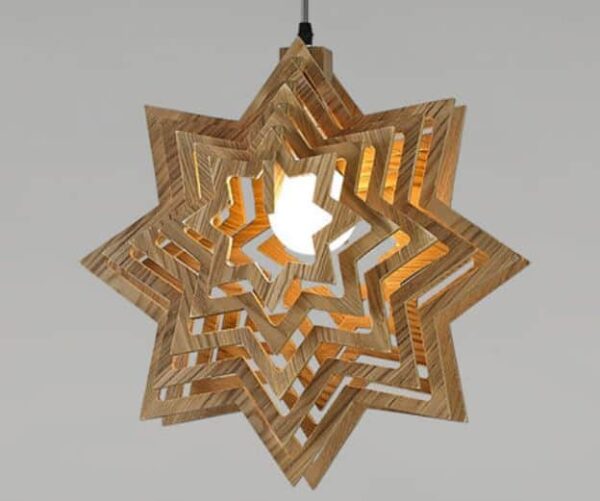 Starry Starry Light | Wooden Start Lamp