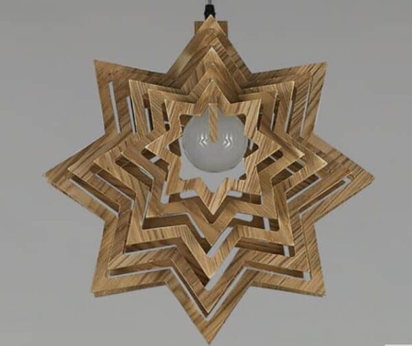 Starry Starry Light | Wooden Start Lamp