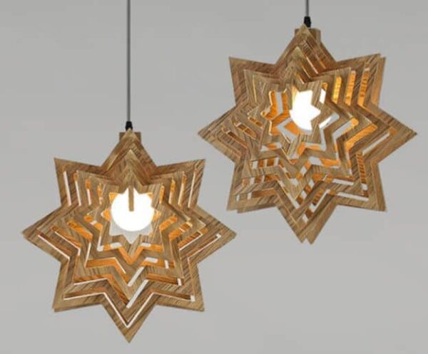 Starry Starry Light | Wooden Start Lamp