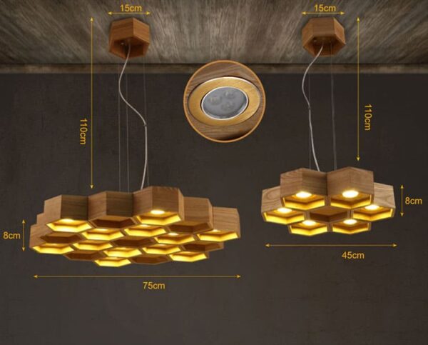 Honeycomb Hanging Lamp | Wooden Lamp