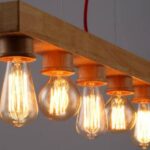 Classic Wooden Bar 5 Head Lamp