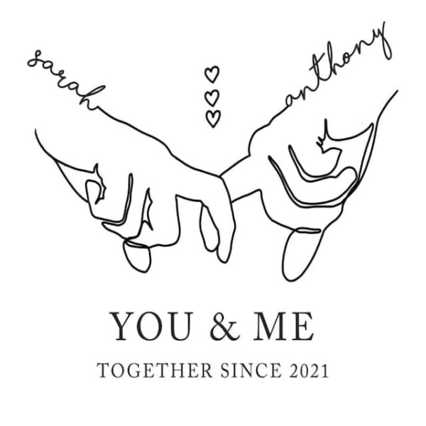 Personalized Couples Anniversary Wooden Framed