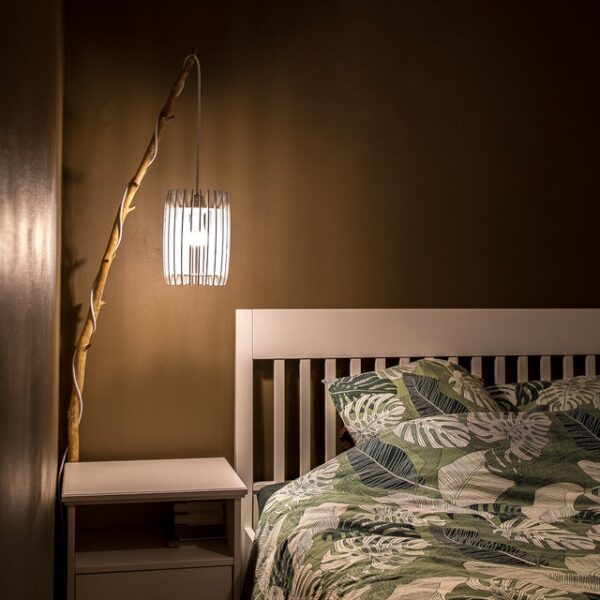 Modern Cylinder Table Wooden Lamp