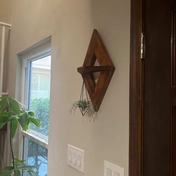 Geometric Wood Wall Art, Geometric Wall Sconce (Set of 2), Geometric Shelf, Small Wall Decor, Small Wooden Shelves, Geometric Wall Decor