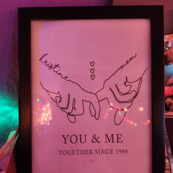 Personalized Couples Anniversary Wooden Framed