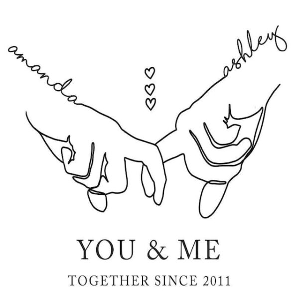 Personalized Couples Anniversary Wooden Framed