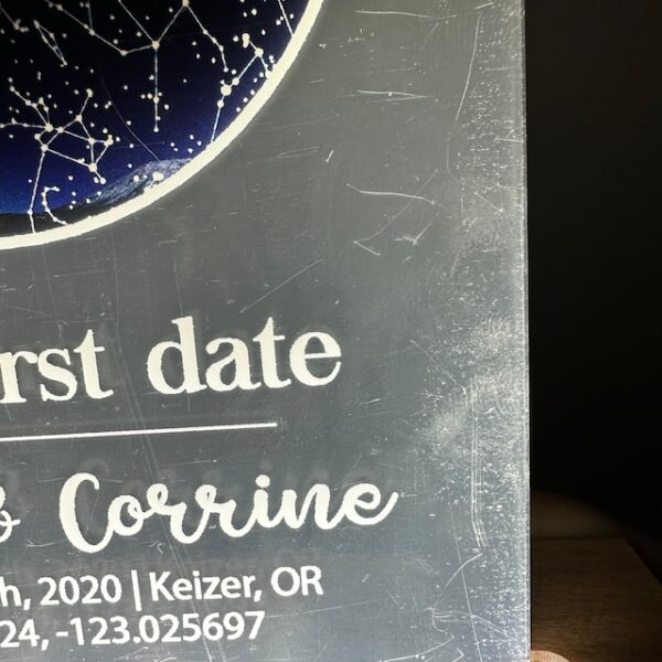 Custom Star Map Night Light - Personalized First Date Map Night Light - Anniversary Gift