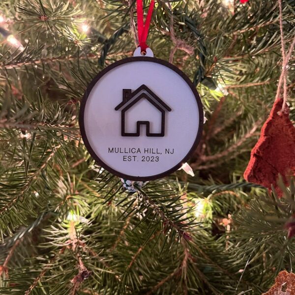 House Address Ornament | Housewarming Gift New Home Gift Ornament Custom First Home New Address Simple Minimalist | Gift for new homeowners