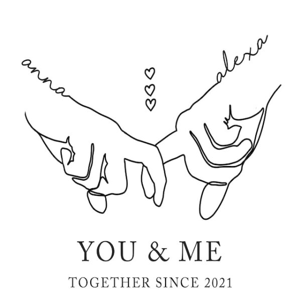 Personalized Couples Anniversary Wooden Framed