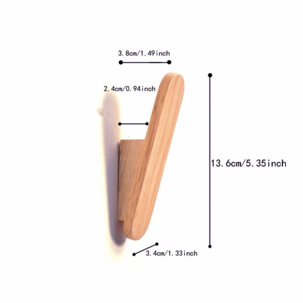 Handmade Rustic Wooden Wall Mounted Coat Hanger Hooks