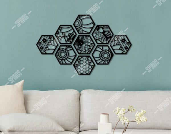 Spring Flowers & Bees Wood Wall Deco