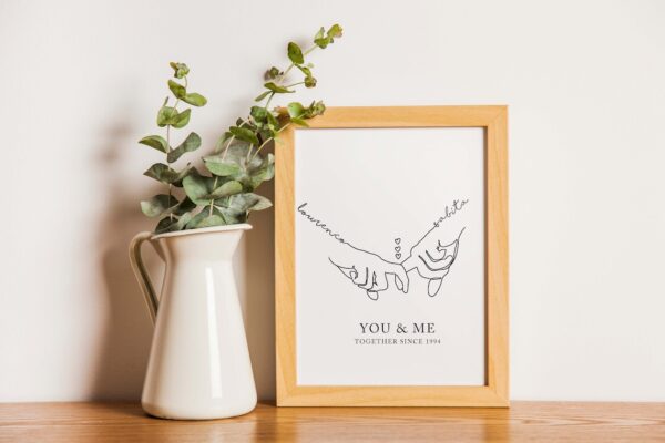 Personalized Couples Anniversary Wooden Framed