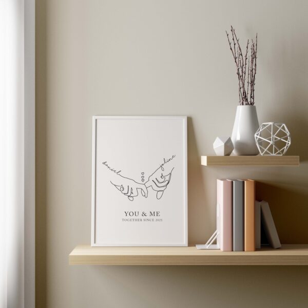 Personalized Couples Anniversary Wooden Framed