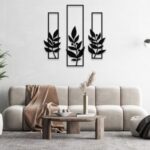Set of 3 Flower Metal Wall Art, Wall Art, Wall Decor