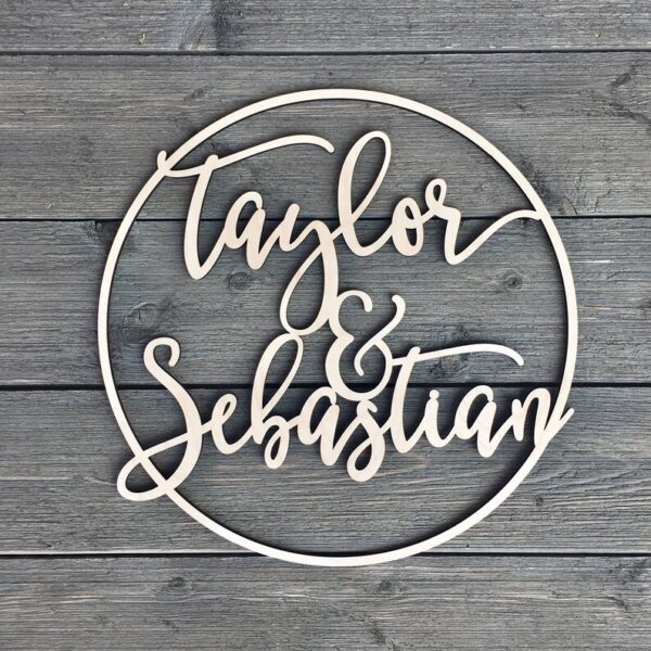 Personalized Circle Name Sign - Various Sizes