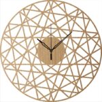 Polygonal Wall Clock - Wood Living Room Clock, Home Decor, Wood Decor, Modern Wall Clocks, Silent Natural Oak Clock, Gift for Home
