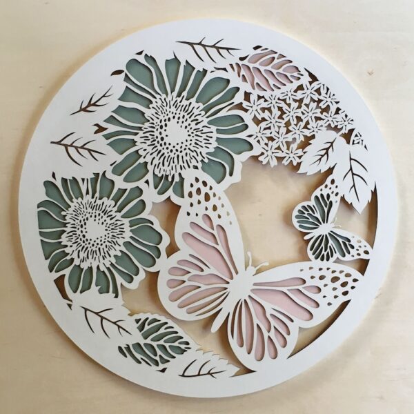 Nursery Butterfly Wooden Wall Art Set