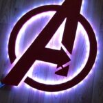 Illuminated Avengers wooden LED Sign, wall sign, Avengers wall art, Avengers Sign