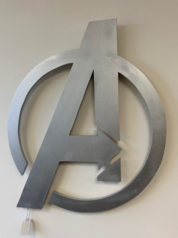 Illuminated Avengers wooden LED Sign, wall sign, Avengers wall art, Avengers Sign