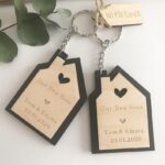 Custom Wooden New Home Keyring Set