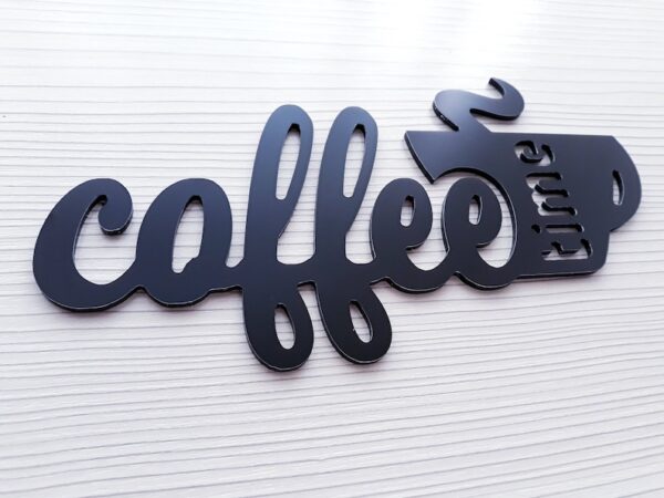 Coffee Time Metal Sign for Kitchen Decor