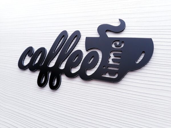 Coffee Time Metal Sign for Kitchen Decor