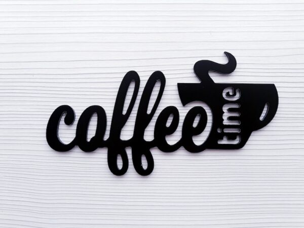 Coffee Time Metal Sign for Kitchen Decor