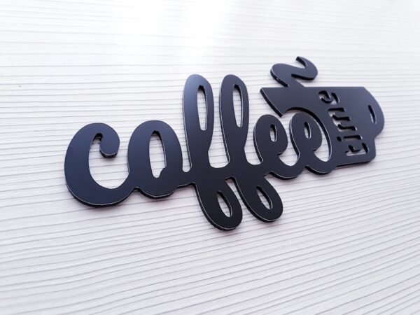 Coffee Time Metal Sign for Kitchen Decor
