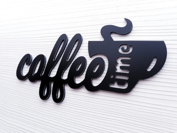 Coffee Time Metal Sign for Kitchen Decor