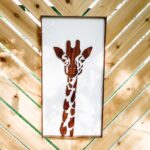 Walnut Giraffe Wall Art