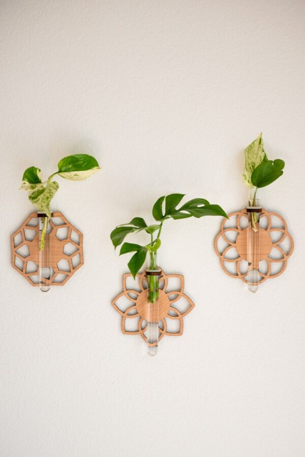 Geometric Hanging Propagation Test Tube Station - Set of 3