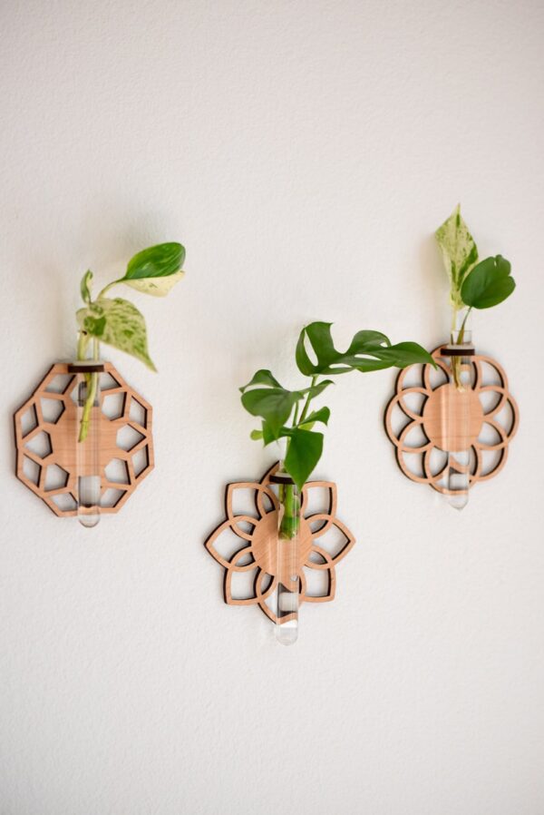 Geometric Hanging Propagation Test Tube Station - Set of 3