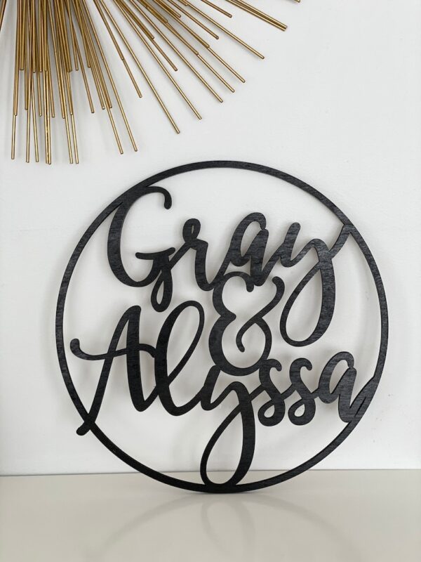 Personalized Circle Name Sign - Various Sizes