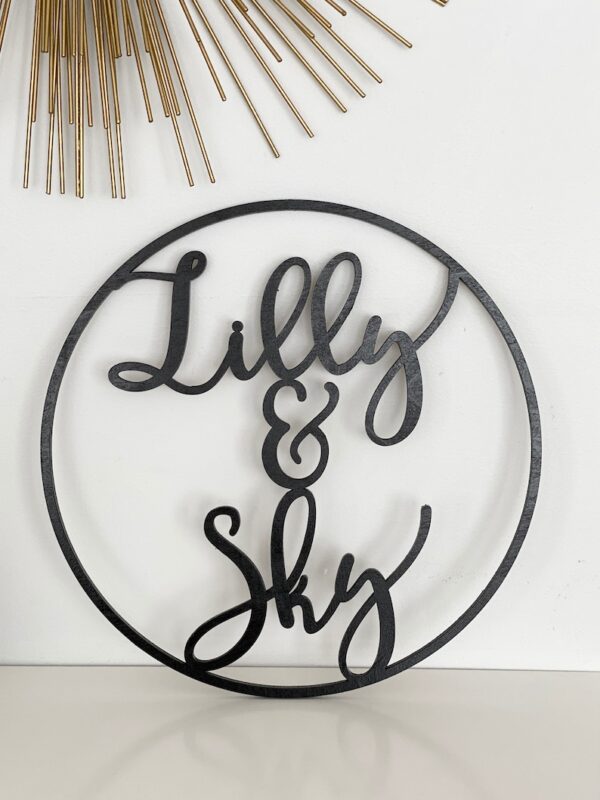 Personalized Circle Name Sign - Various Sizes
