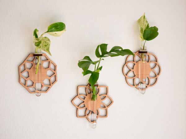 Geometric Hanging Propagation Test Tube Station - Set of 3