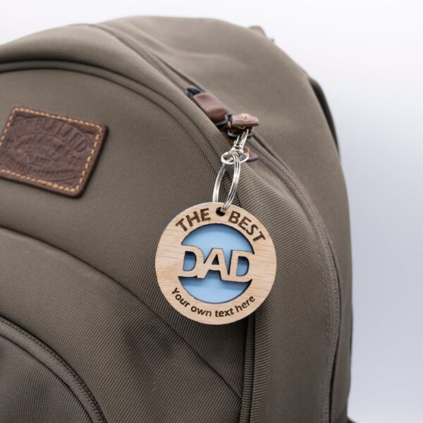 Personalised Keyring for Dad, Custom Birthday Gift for Dad from Kids