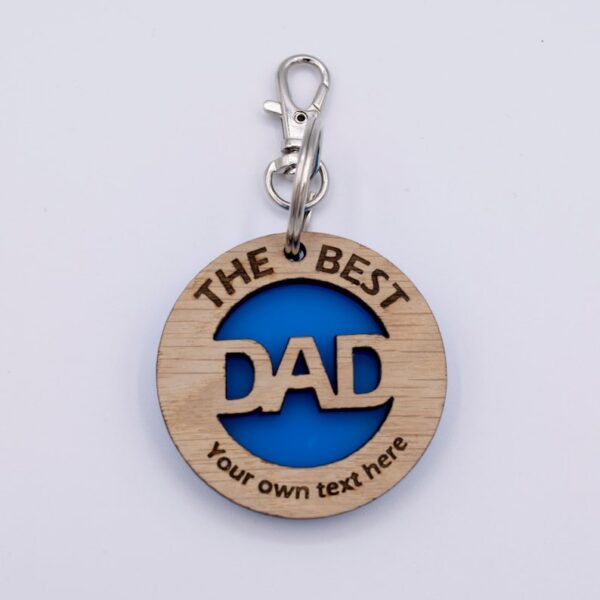 Personalised Keyring for Dad, Custom Birthday Gift for Dad from Kids