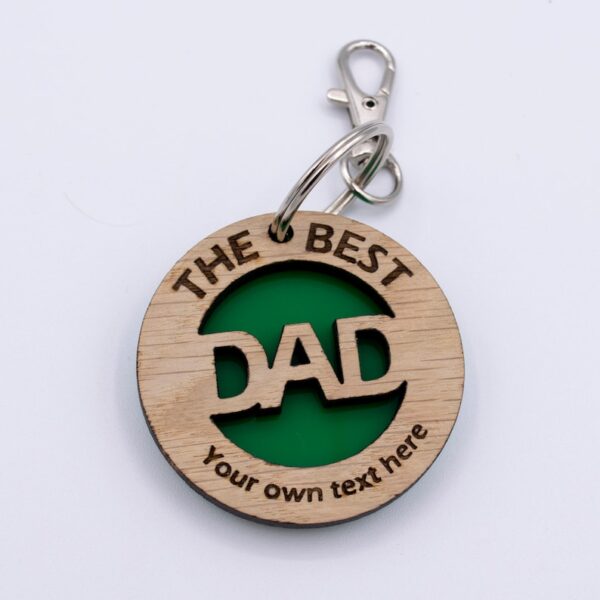 Personalised Keyring for Dad, Custom Birthday Gift for Dad from Kids