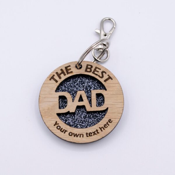 Personalised Keyring for Dad, Custom Birthday Gift for Dad from Kids