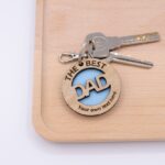 Personalised Keyring for Dad, Custom Birthday Gift for Dad from Kids