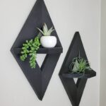 Geometric Wood Wall Art, Geometric Wall Sconce (Set of 2), Geometric Shelf, Small Wall Decor, Small Wooden Shelves, Geometric Wall Decor